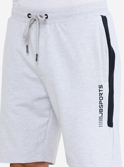 Grey Solid Regular Fit Shorts | JadeBlue