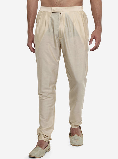 Beige Solid Regular Fit Aligadhi | Azania