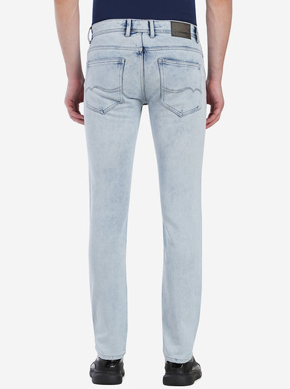 Light Blue Washed Narrow Fit Jeans | Greenfibre