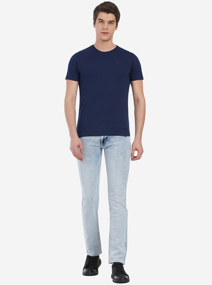 Light Blue Washed Narrow Fit Jeans | Greenfibre