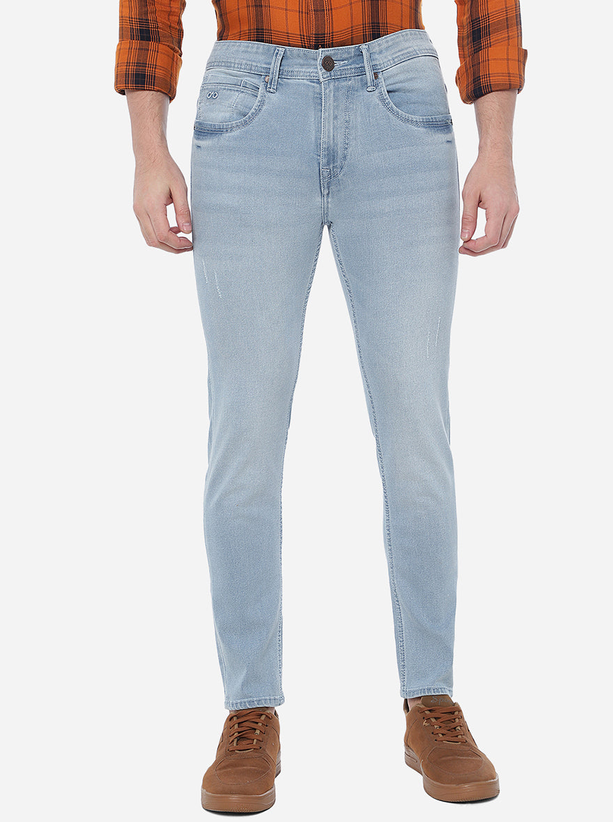 Ice Blue Washed Rider Fit Jeans | JadeBlue