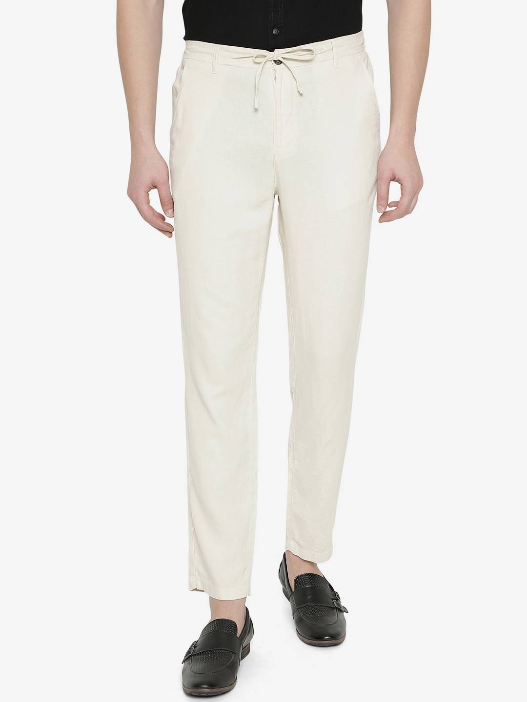 Cream cheap track pants