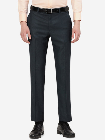 Green Solid Classic Fit Formal Trouser | JadeBlue