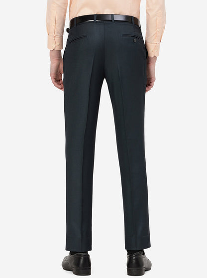 Green Solid Classic Fit Formal Trouser | JadeBlue