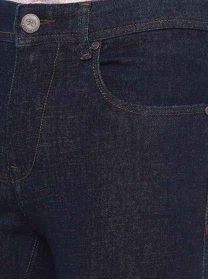 Dark Blue Washed Rider Fit Jeans | JadeBlue