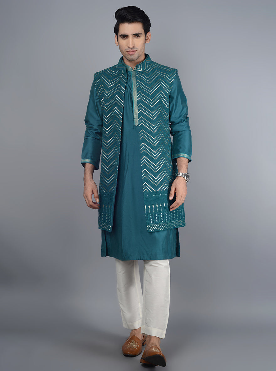 Jade blue 2025 mens ethnic wear