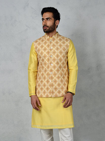 Yellow Bandhgala Jacket | TULA