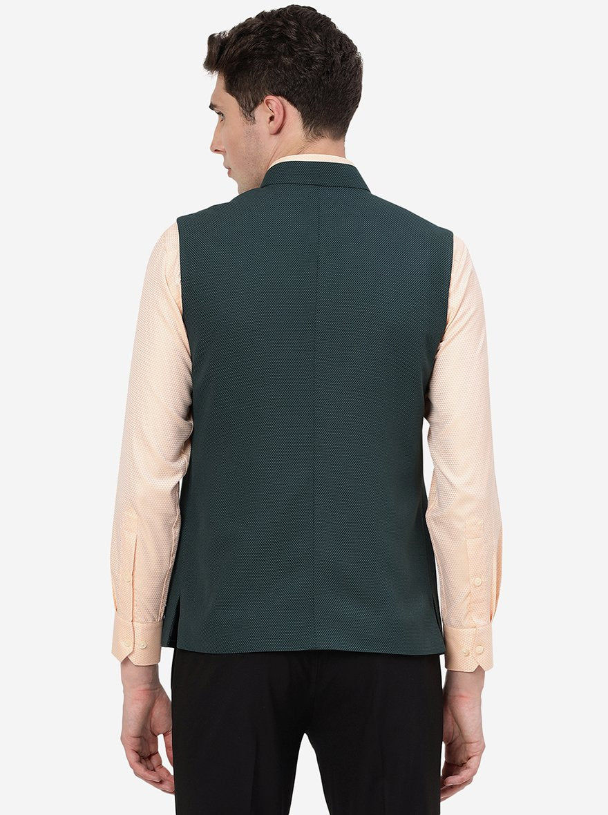 Green Solid Regular Fit Modi Jacket | JadeBlue