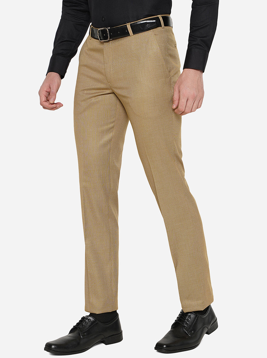 Buy SAMSHEK Solid White Formal Straight Pants online