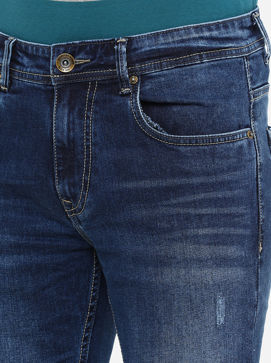 Ink Blue Washed Slim Fit Jeans | JadeBlue