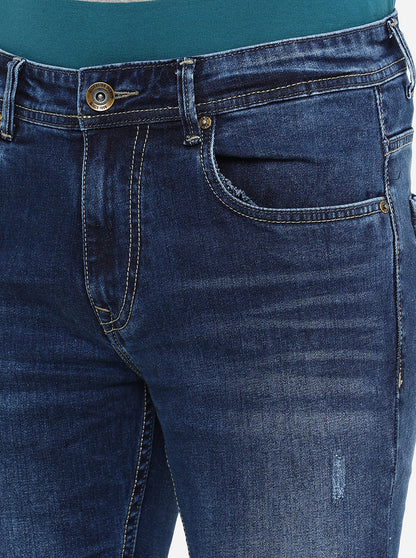 Ink Blue Washed Slim Fit Jeans | JadeBlue