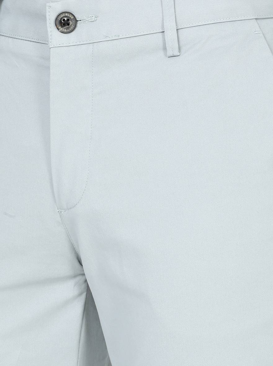 Metal Grey Solid Uno Fit Casual Trouser | JadeBlue