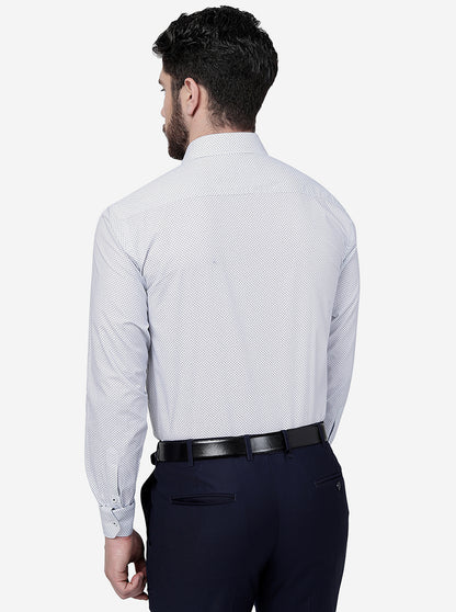 Grey Printed Regular Fit Formal Shirt | Greenfibre