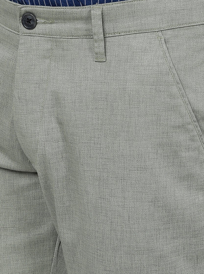 Pista Green Solid Neo Fit Casual Trouser | Greenfibre