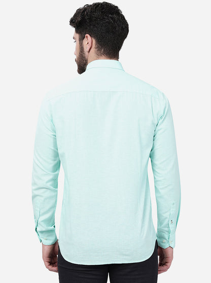Green Solid Smart Fit Casual Shirt | Greenfibre
