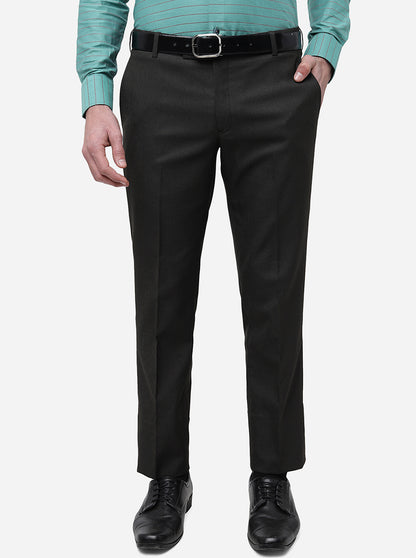 Khaki Solid Super Slim Fit Formal Trouser | JadeBlue Youth
