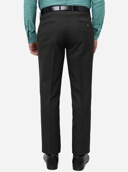 Khaki Solid Super Slim Fit Formal Trouser | JadeBlue Youth