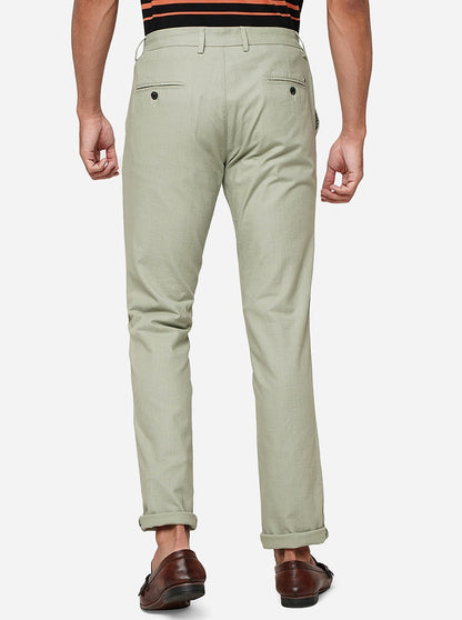 Pista Solid Uno Fit Casual Trouser | JadeBlue