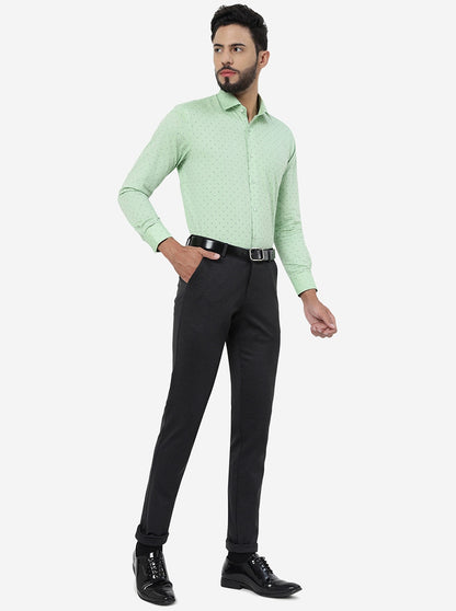 Black Solid Slim Fit Club Wear Trouser | JB Studio