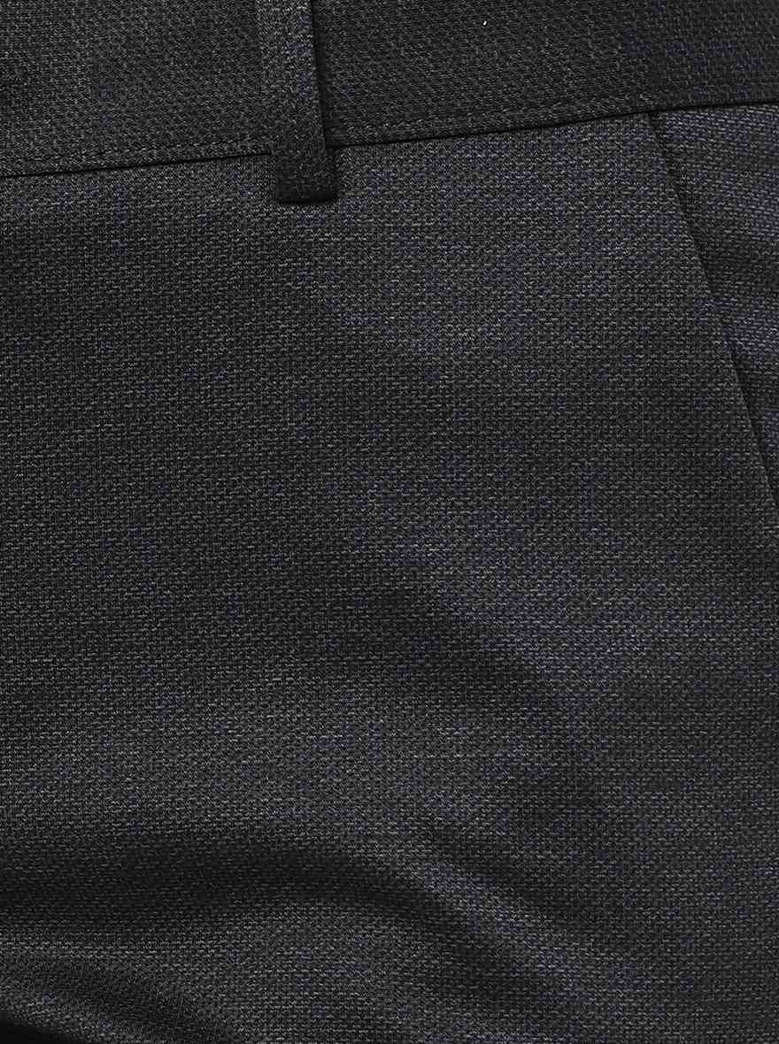 Black Solid Slim Fit Club Wear Trouser | JB Studio