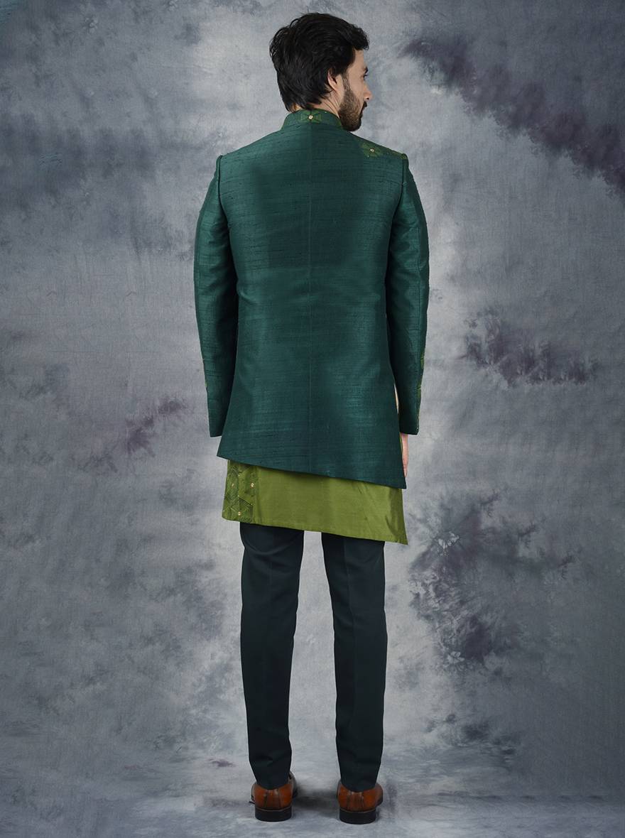 Bottle Green Terry Rayon Fabric Jodhpuri Suit | Jodhpuri suits for men,  Fashion suits for men, Coat pant
