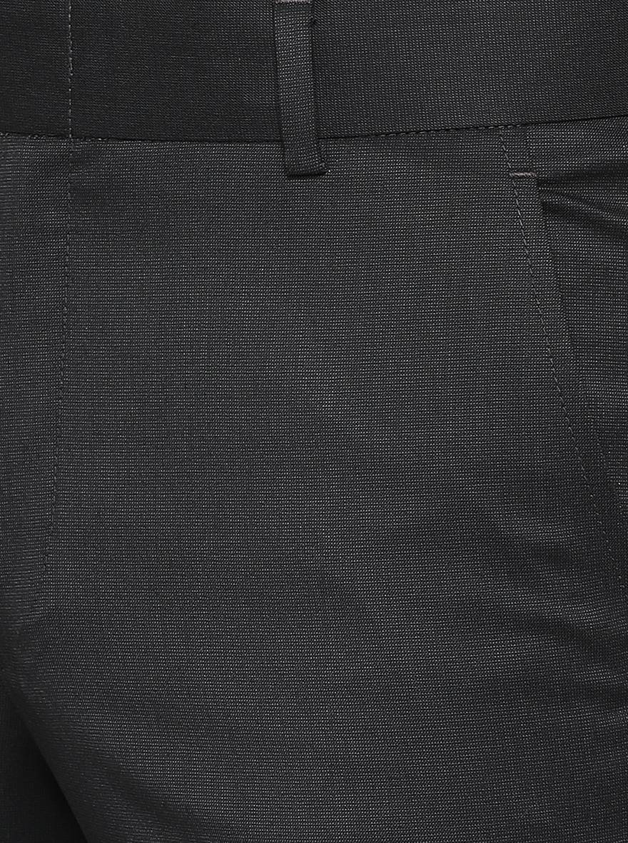 Cigarette Grey Solid Slim Fit Formal Trouser | Greenfibre