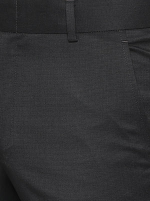 Cigarette Grey Solid Slim Fit Formal Trouser | Greenfibre