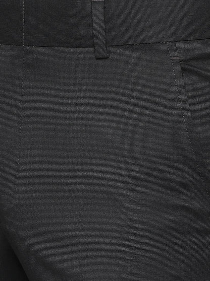 Cigarette Grey Solid Slim Fit Formal Trouser | Greenfibre