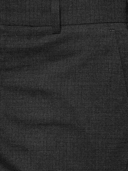 Black Solid Super Slim Fit Formal Trouser | JadeBlue Youth