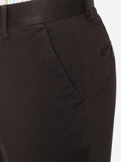 Black Solid Uno Fit Casual Trouser | JadeBlue