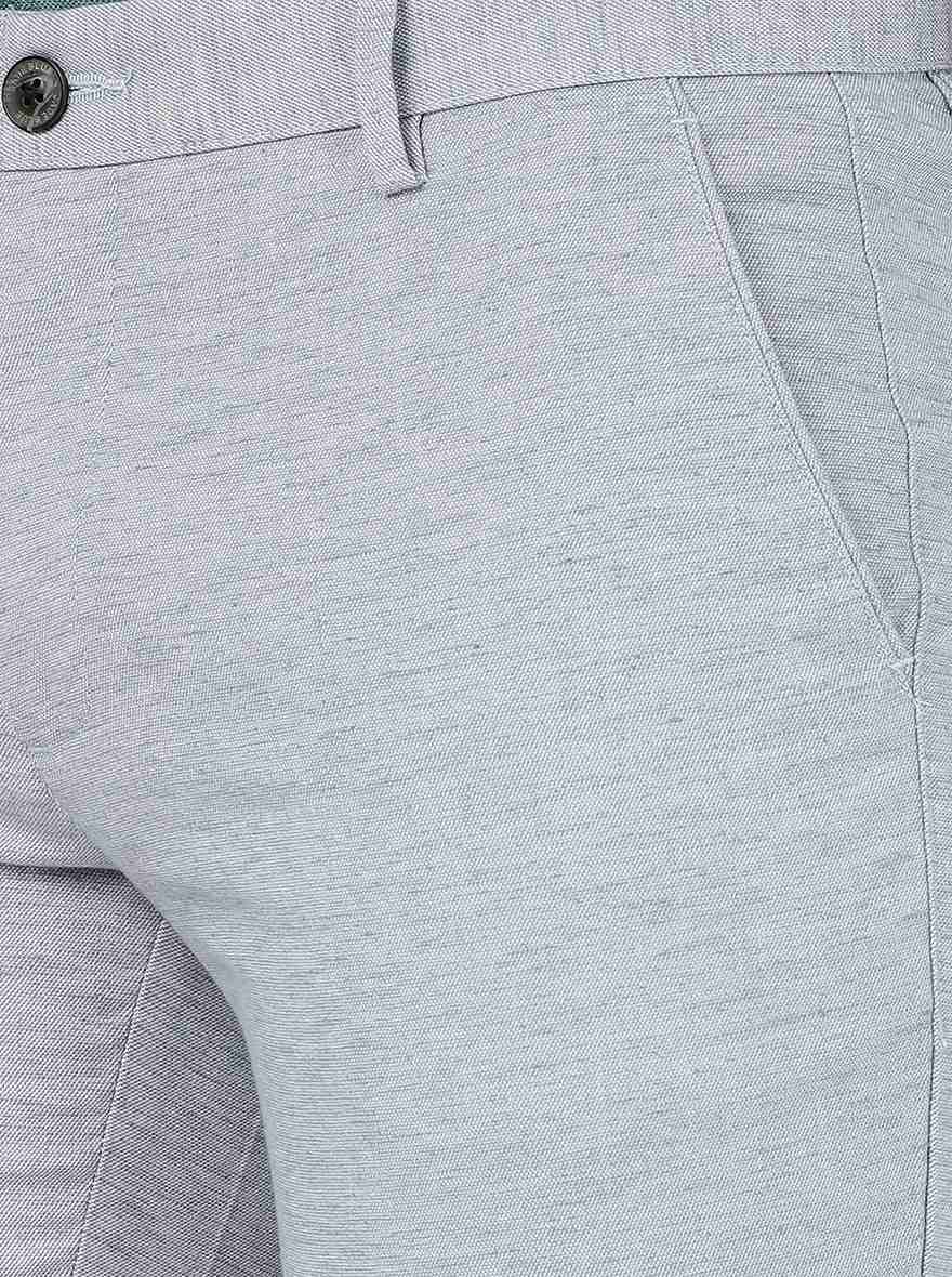 Grey Solid Uno Fit Casual Trouser | JadeBlue