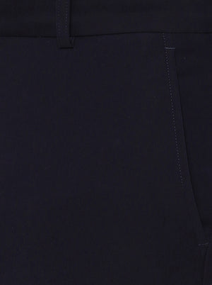 Blue Solid Slim Fit Formal Trouser | JB Studio