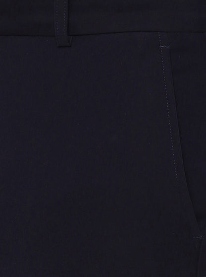 Blue Solid Slim Fit Formal Trouser | JB Studio