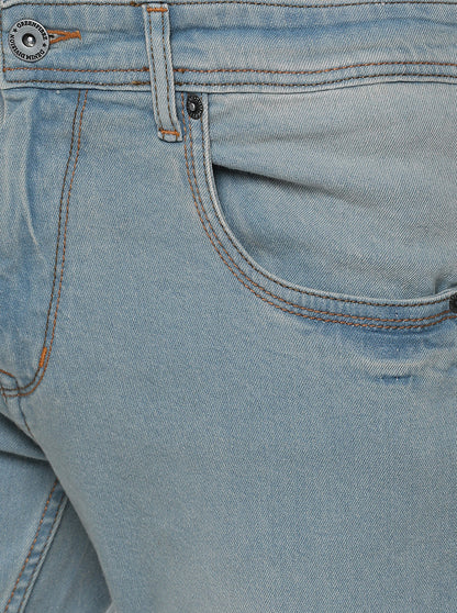 Light Blue Washed Narrow Fit Jeans | Greenfibre