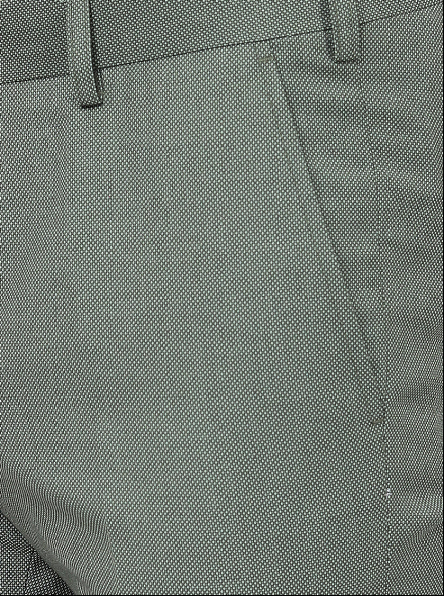 Light Green Solid Slim Fit Formal Trouser | Metal