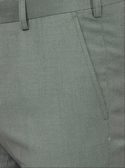 Light Green Solid Slim Fit Formal Trouser | Metal