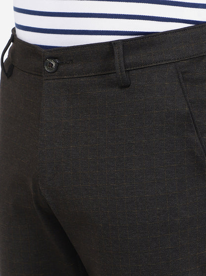 Cofee Solid Venice Fit Casual Trouser | Jadeblue