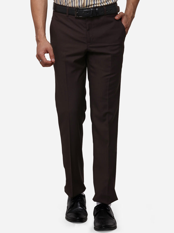 SOJANYA Formal Trousers  Buy SOJANYA Men Cotton Blend Brown Formal Trousers  Online  Nykaa Fashion