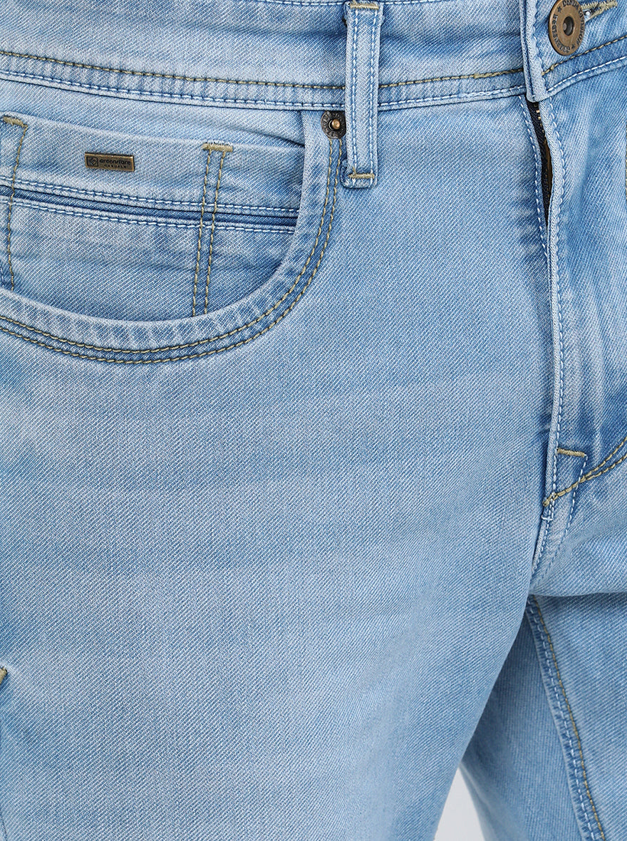 Ice Blue Washed Urban Fit Jeans | Greenfibre
