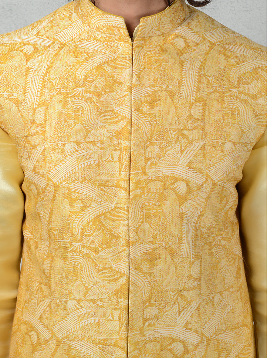 Mustard Bandhgala Jacket | TULA