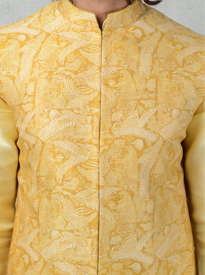 Mustard Bandhgala Jacket | TULA