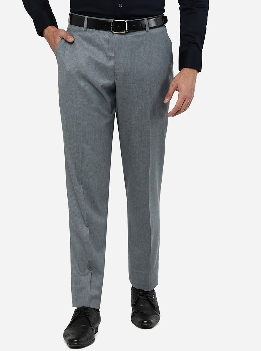 Men's Grey Checked Slim Fit Formal Trouser Online | Squirehood – SQUIREHOOD