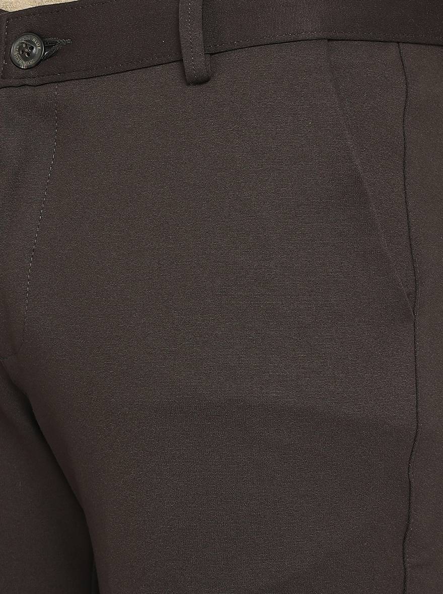 Dark Olive Solid venice Fit Casual Trouser | JadeBlue