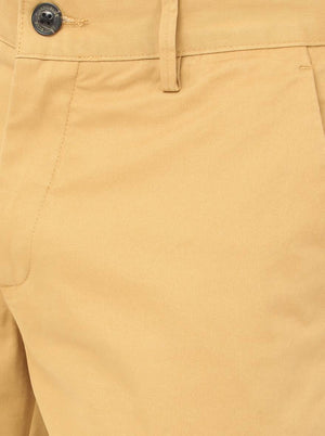 Dark Khaki Solid Uno Fit Casual Trouser | JadeBlue
