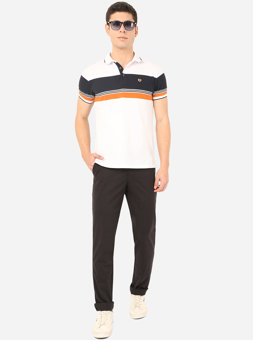 Black Solid Uno Fit Casual Trouser | JadeBlue