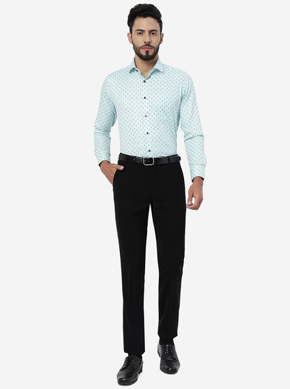 Black Solid Slim Fit Formal Trouser | JB Studio