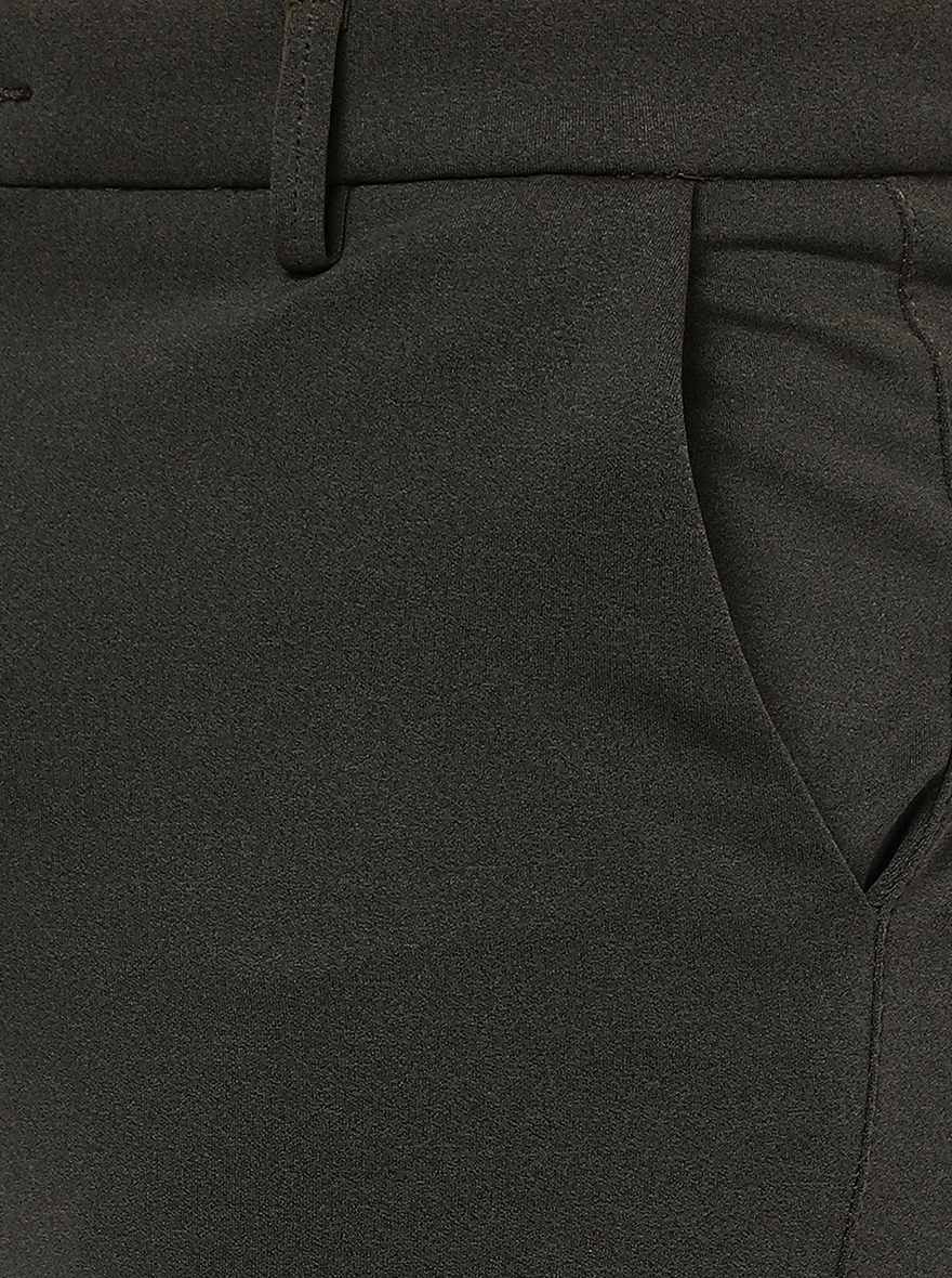 Olive Green Solid Venice Fit Casual Trouser | JadeBlue