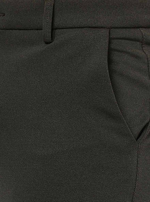 Olive Green Solid Venice Fit Casual Trouser | JadeBlue