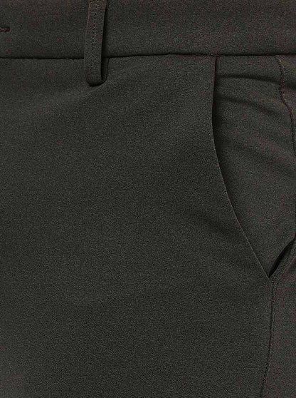 Olive Green Solid Venice Fit Casual Trouser | JadeBlue