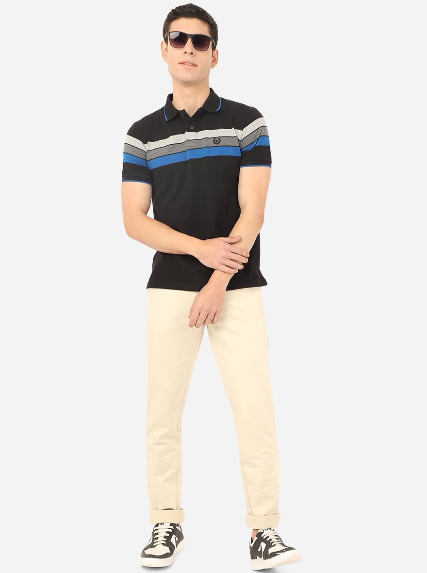 Fawn Beige Solid Uno Fit Casual Trouser | JadeBlue